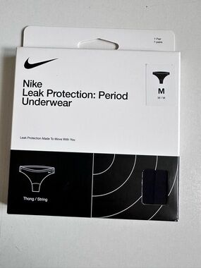 Nike Leak Period Protection Black Thong Size Medium